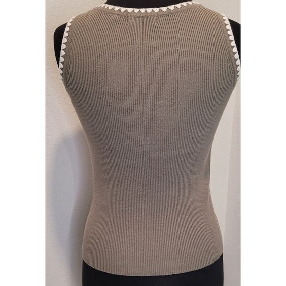 Scotch & Soda Knit Maritime Tank Top Green White Trim EUC XS - Picture 4 of 9